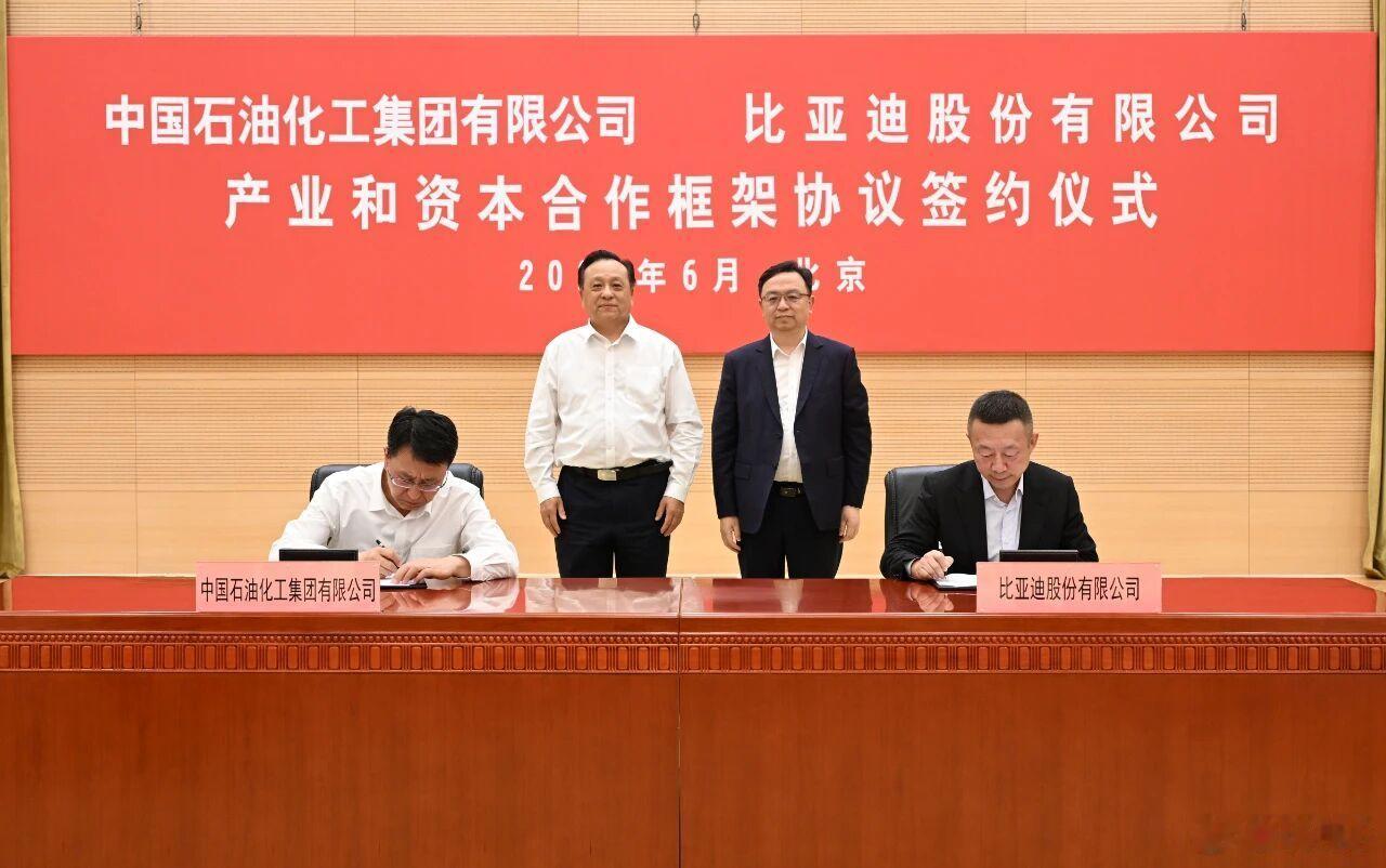 比亚迪和中国石化宣布深化战略合作，双方将围绕充电网络、车主生态及产业链上下游开展