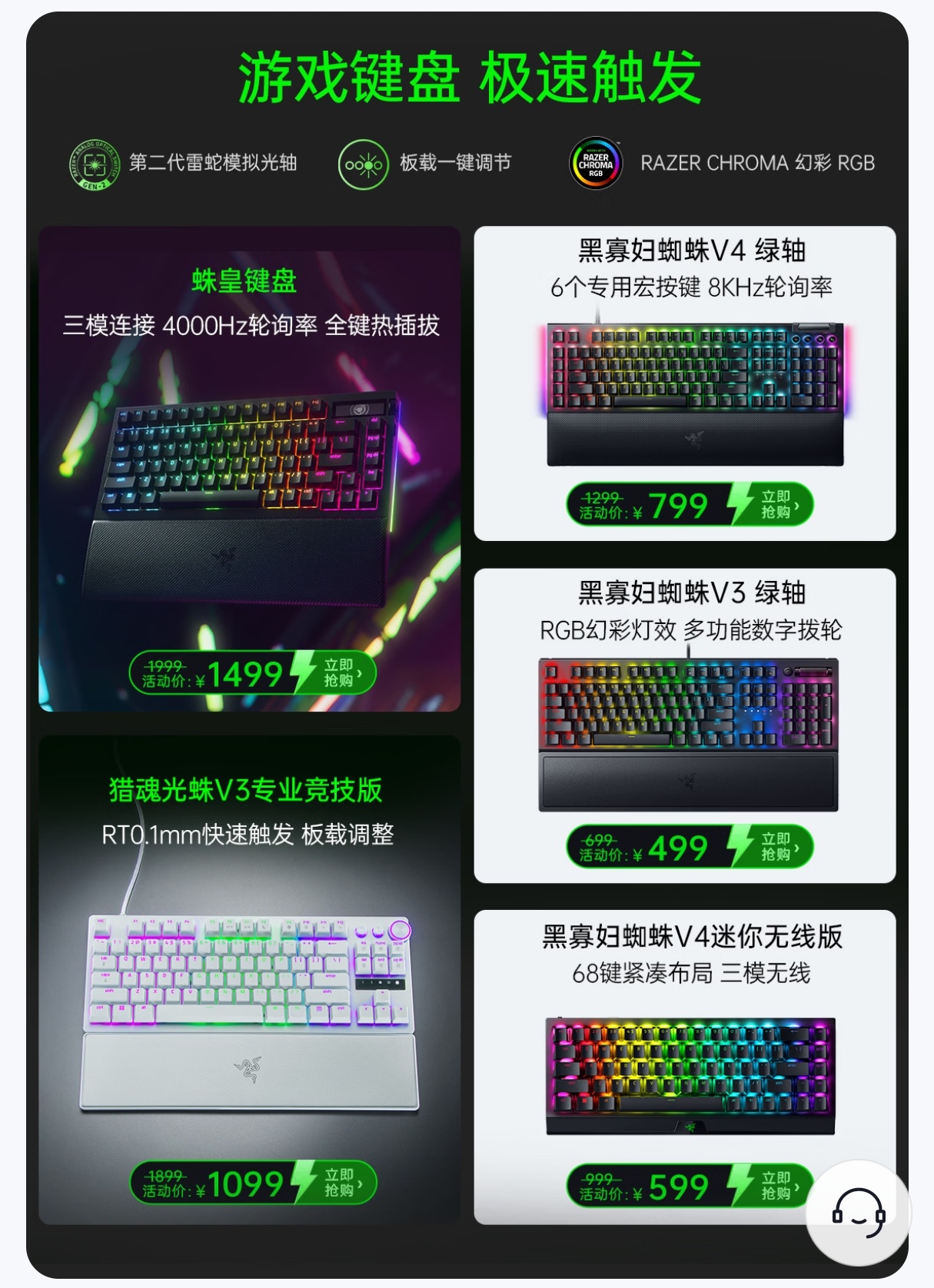 买不起雷蛇电脑，可以买点外设呀，感觉左下角那个可以？ 