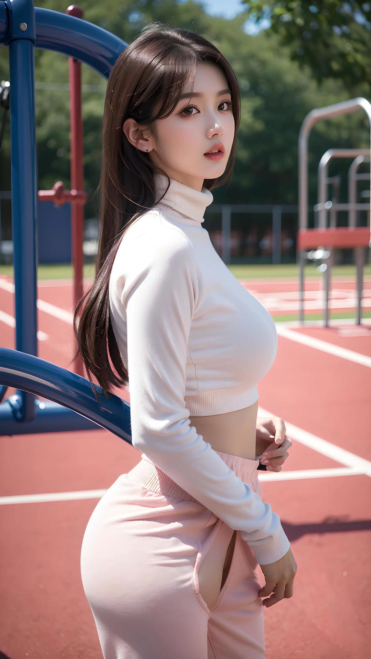 美女 大长腿 清纯甜美 街拍 快来围观