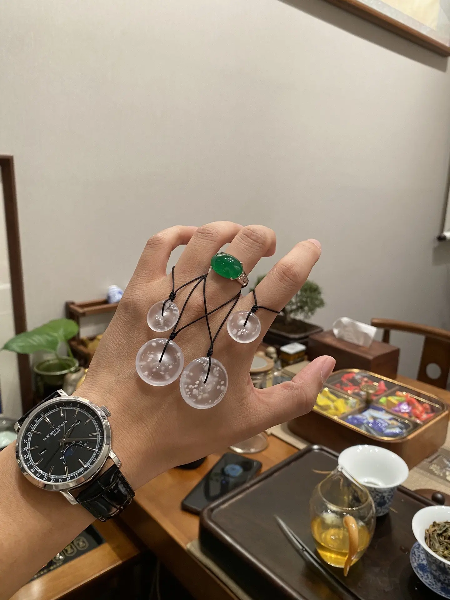 适合一家四口的雪花棉套装😃