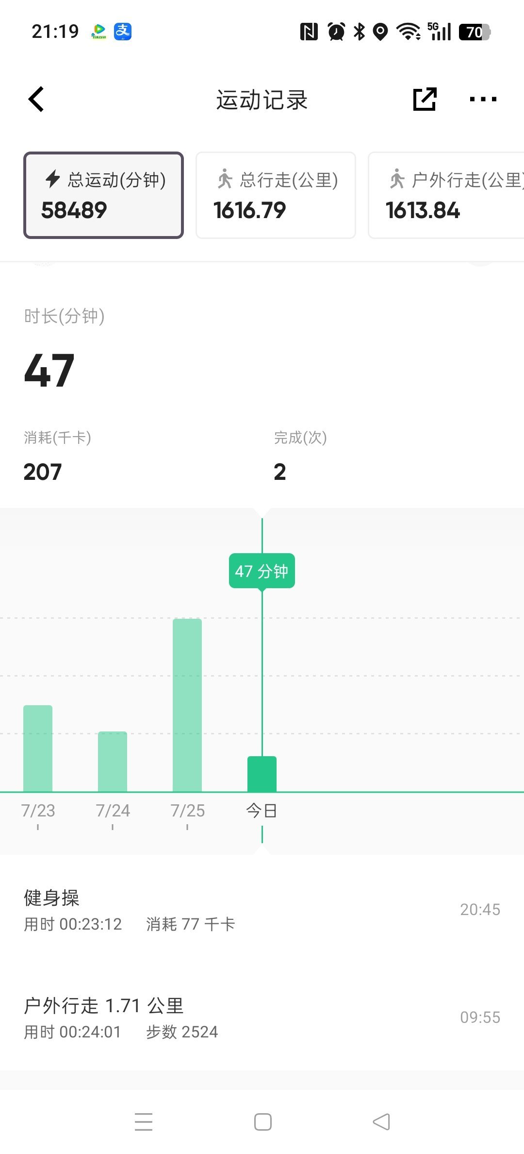坚持运动打卡今天缓一缓，20分钟小哑铃（2kg）上肢+散步动动动运动起来虞书欣粉