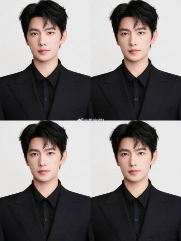杨洋公式照 黄金比例脸不少造型复杂的写真都比不上这组公式照，杨洋天生适配黄金比例