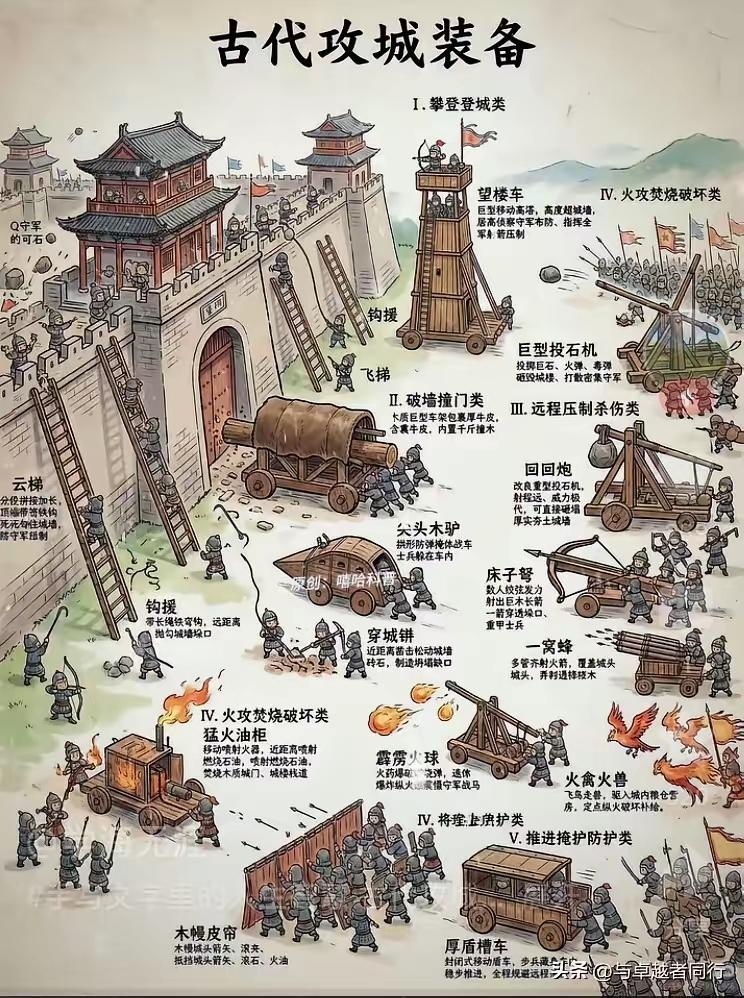 古代的攻城拔寨，
可是个相当复杂的事。