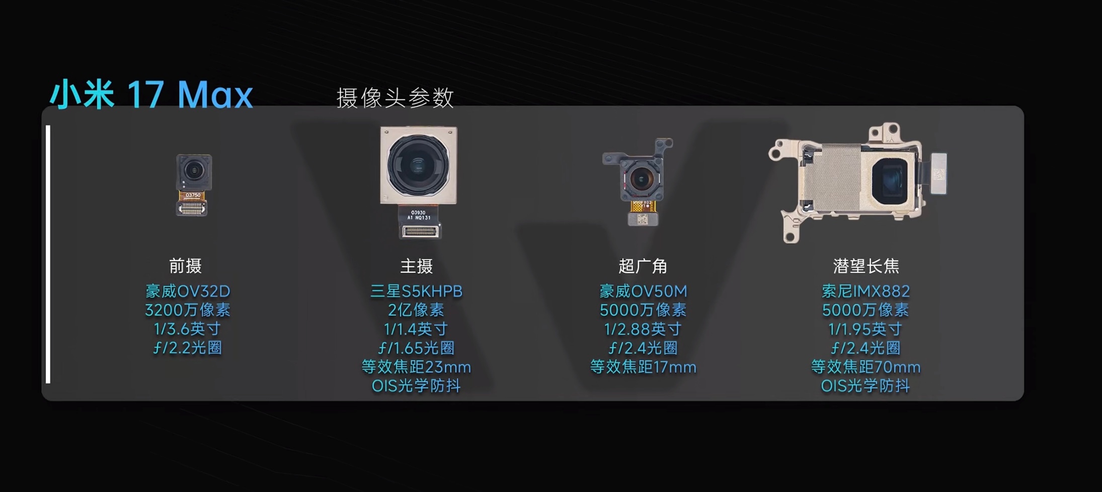 嗯？看隔壁楼斌的小米17max 拆解视频，发现主摄拆解出来的型号是 三星HPB 