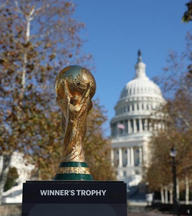 据记者雅各布斯报道，大力神杯已经被运抵华盛顿。北京时间12月6日凌晨1点，明年世