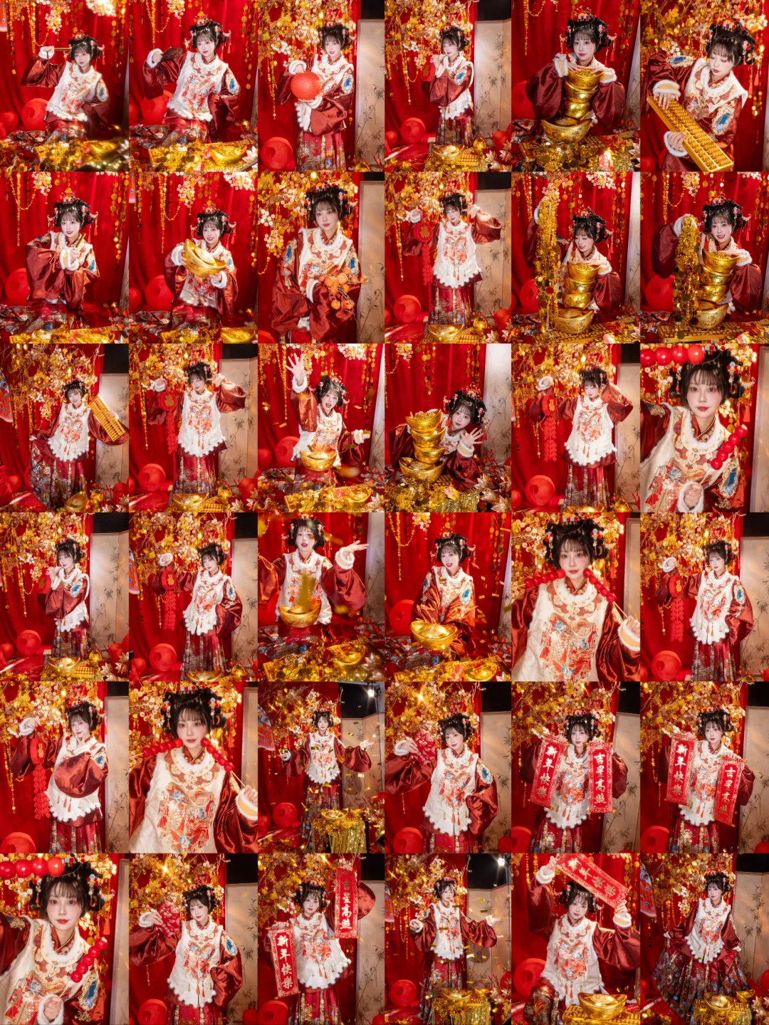 给姐妹们存些新年照姿势🧧新年快乐发大财