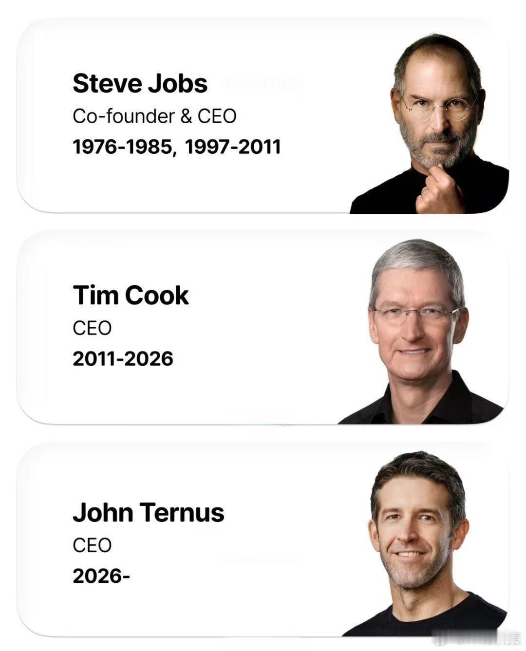 库克不再担任苹果CEO苹果换帅，特努斯将于2026年9月1日接棒库克。库克时代，