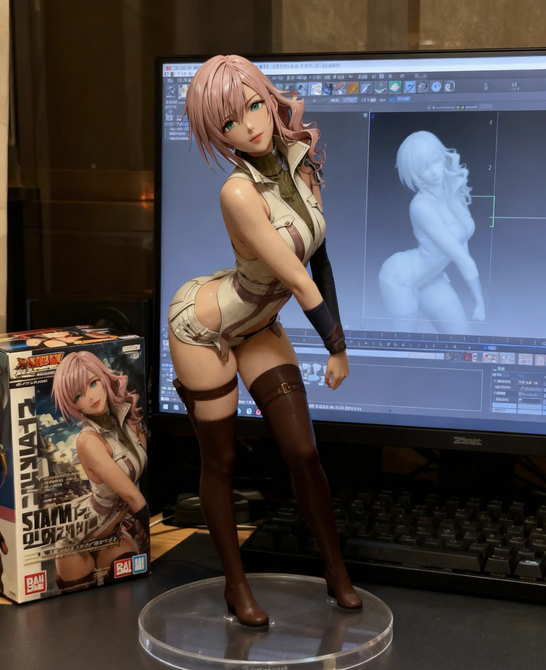 手办 3d建模 最终幻想 手办模型 极品身材
