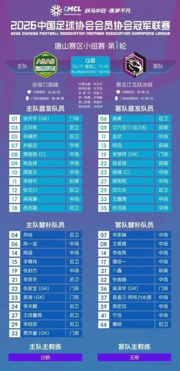 禁足球员贾晓琛被撤出中冠球队名单据悉，本场比赛，刚刚加盟张家口奥峰贾晓琛原本代表