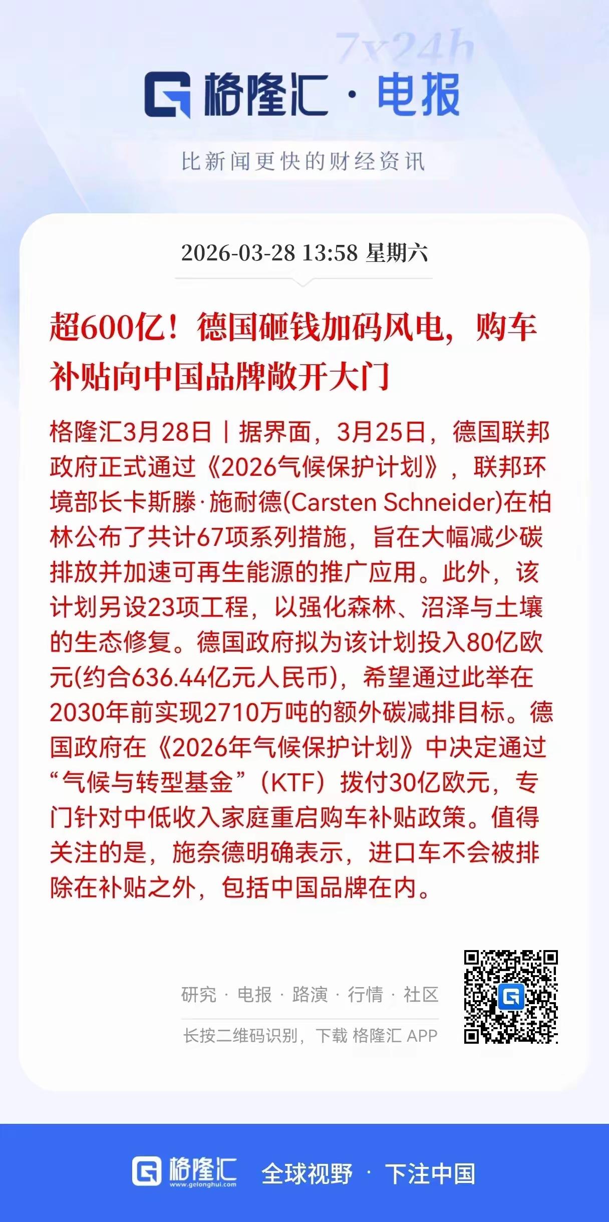 欧盟这波操作，等于给风电和新能源车行业扔了颗“炸子儿”。
 
刚批的丹麦50亿欧