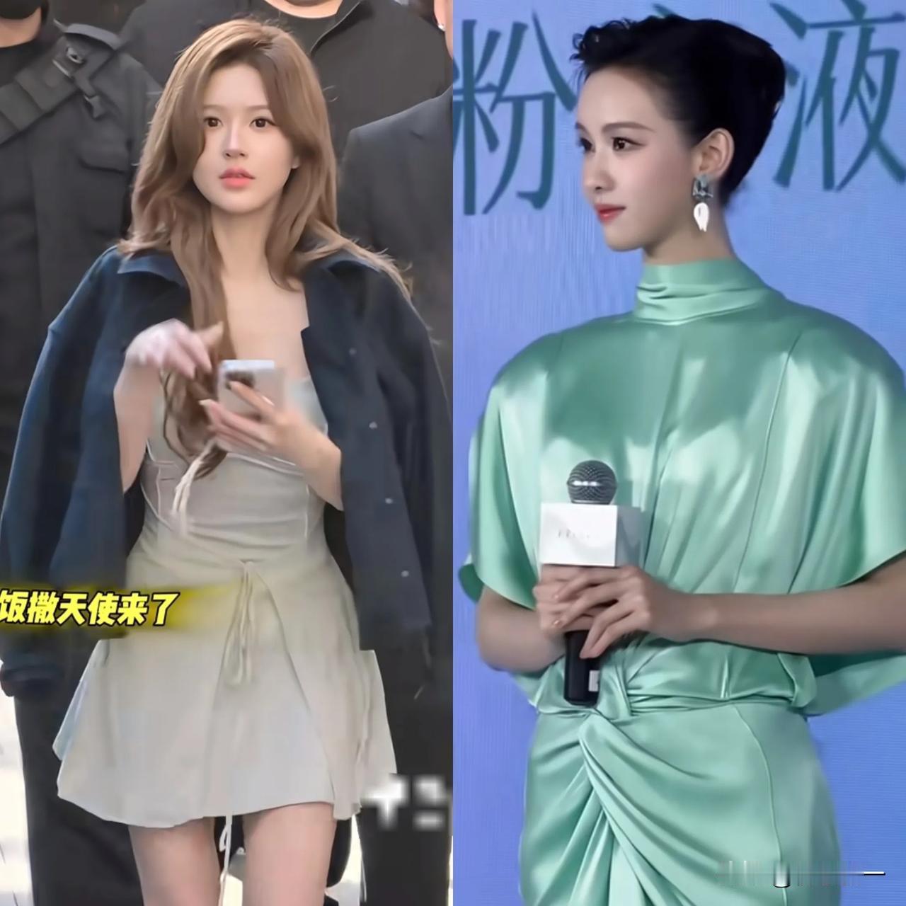 不得不说
果然在大家闺秀面前，小家碧玉真的是完败啊，4月18日赵露思、陈都灵同一