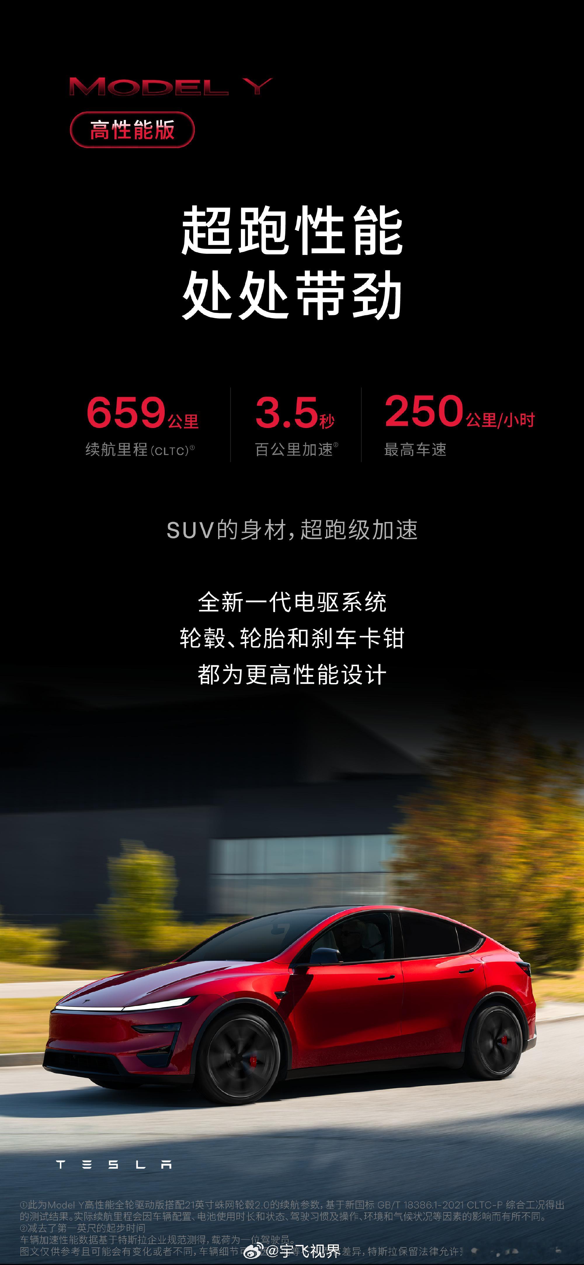 随着国产高性能新能源SUV越来越卷，特斯拉也终于把Model Y高性能版带到了中