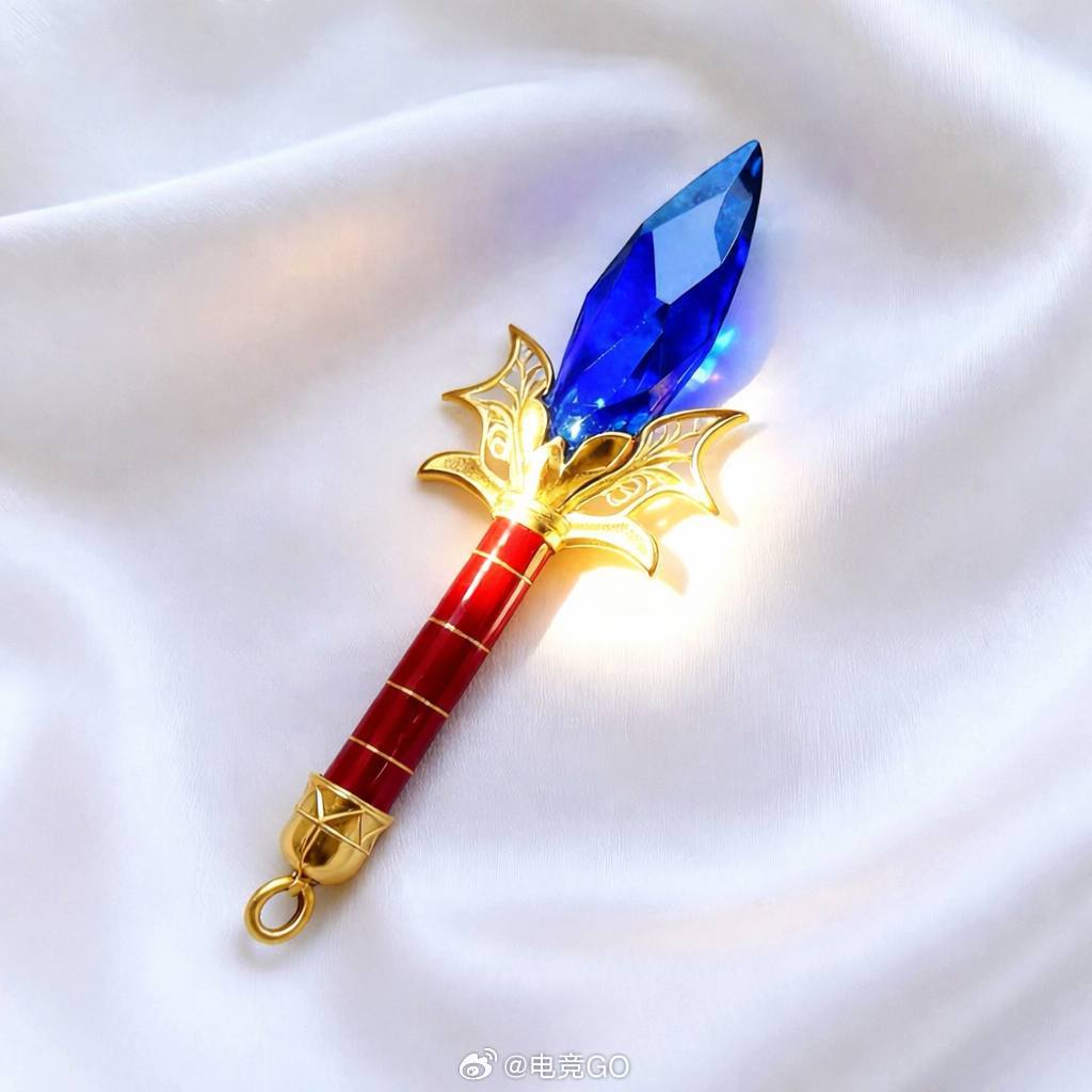 刀友Wildshower7912用12.87克纯金和宝石打造了阿哈利姆权杖dot