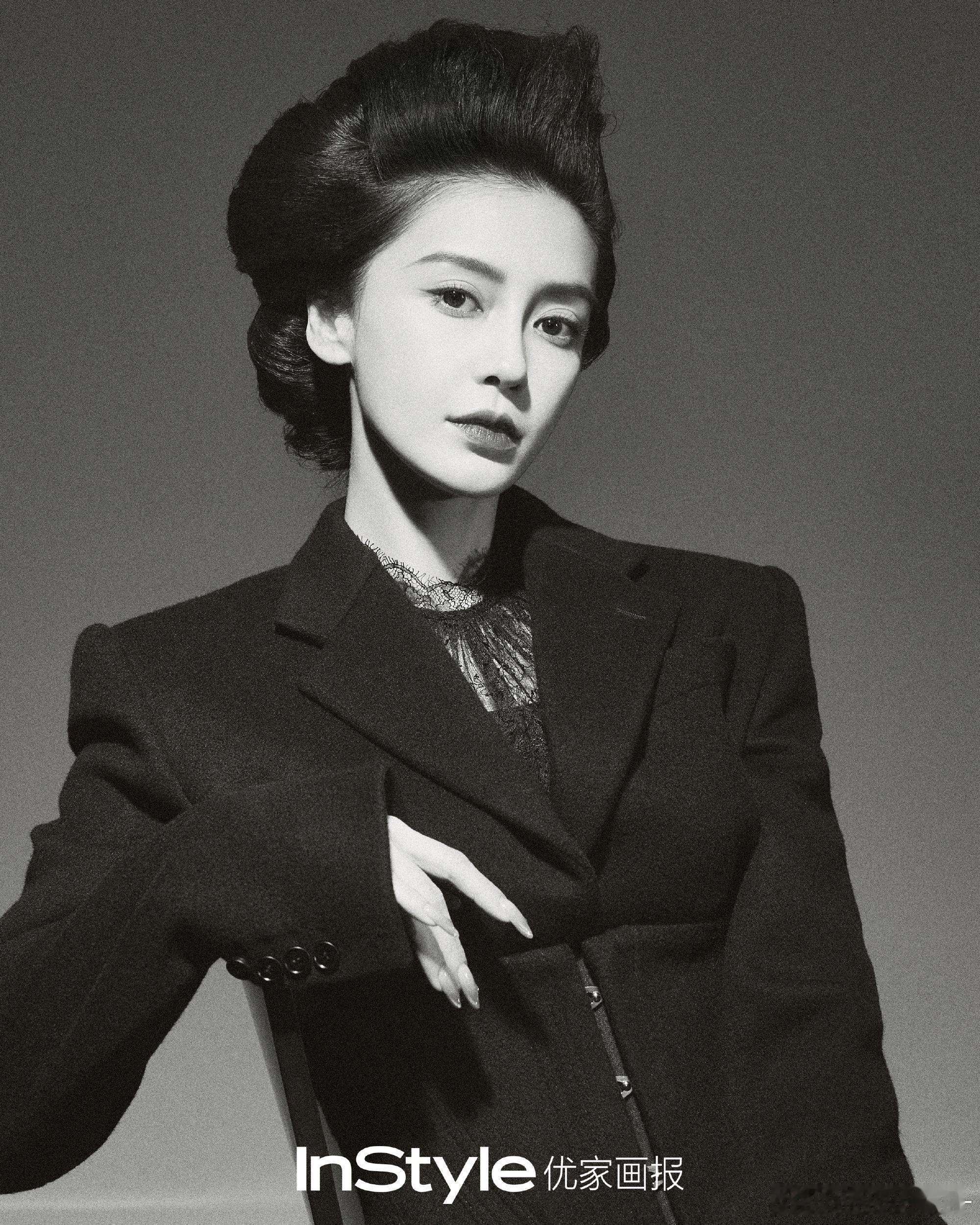 Angelababy十月杂志封面，复古美人来咯[爱慕] ​​​