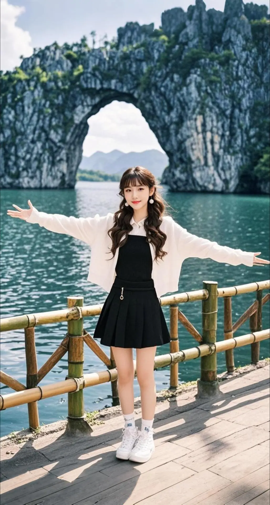 AI扩图 AI湖畔风姿