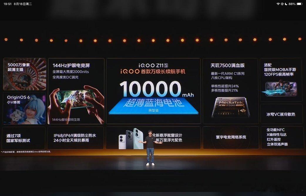 这次iQOO这两台新机定位分得明明白白iQOO Z11S主打超长续航，10000
