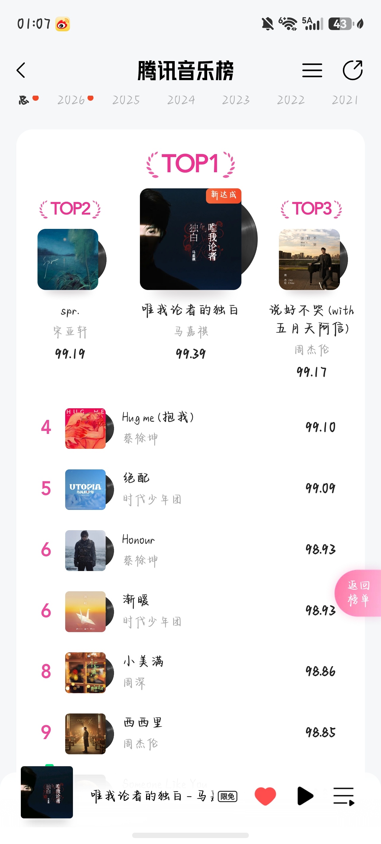 存档腾讯音乐由你榜唯我论者的独白马嘉祺唯我论者的独白 