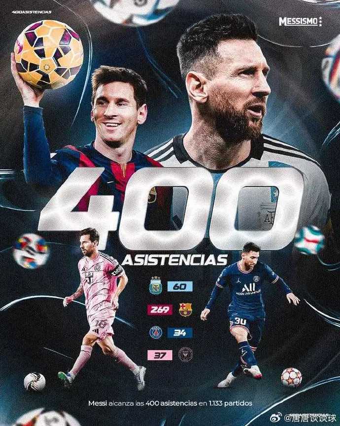 【今球讲】梅西 梅西生涯400助迈阿密国际4比0纳什维尔 ​我看有人说梅西用的是