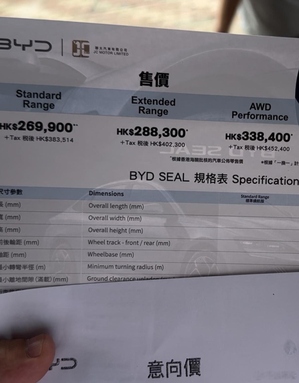 香港路上最多的纯电轿车，第一Model 3，其次是海豹，这边叫做Seal特斯拉小