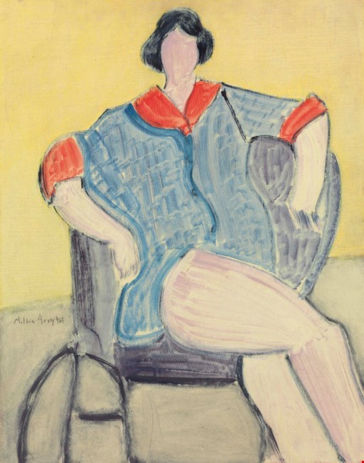 坐着的女人，美国画家Milton Avery ​​​