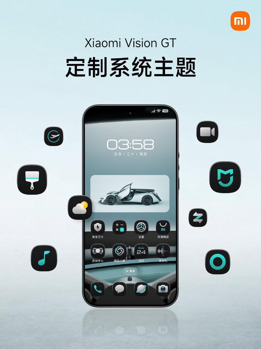 小米VisionGT手机主题搜到了，图标有点少但效果还算酷炫，表盘怎么搜不到啊