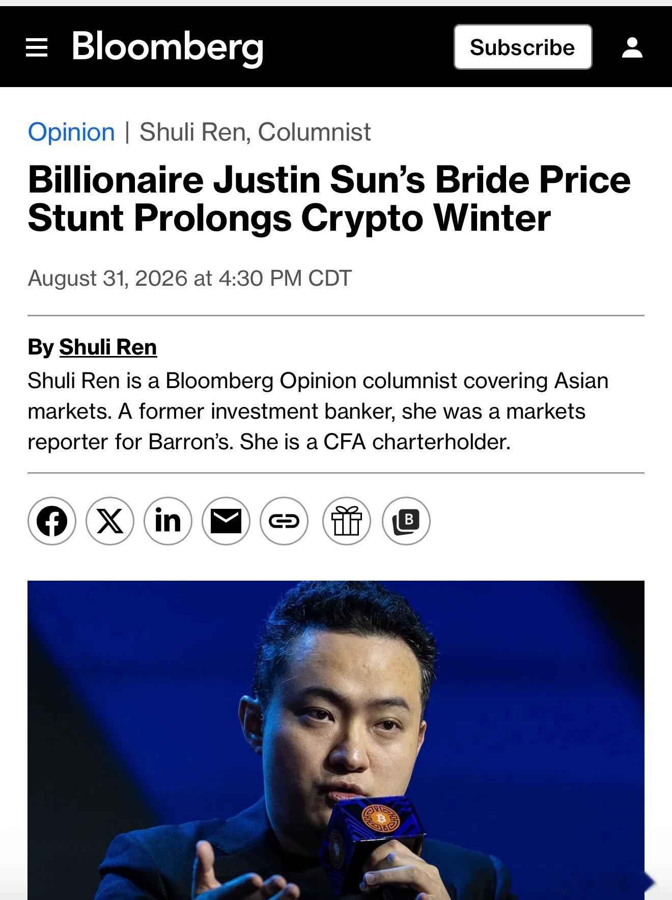 翻了翻英文媒体对孙宇晨这场“3000万彩礼连续剧”的评价，发现外国记者也挺懂阴阳