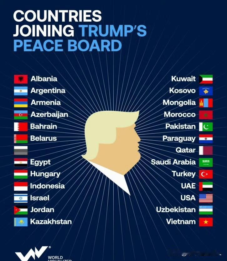 我去！
已经有这么多国家加入美国提出的“和平委员会”了？有点不敢相信！[捂脸]这