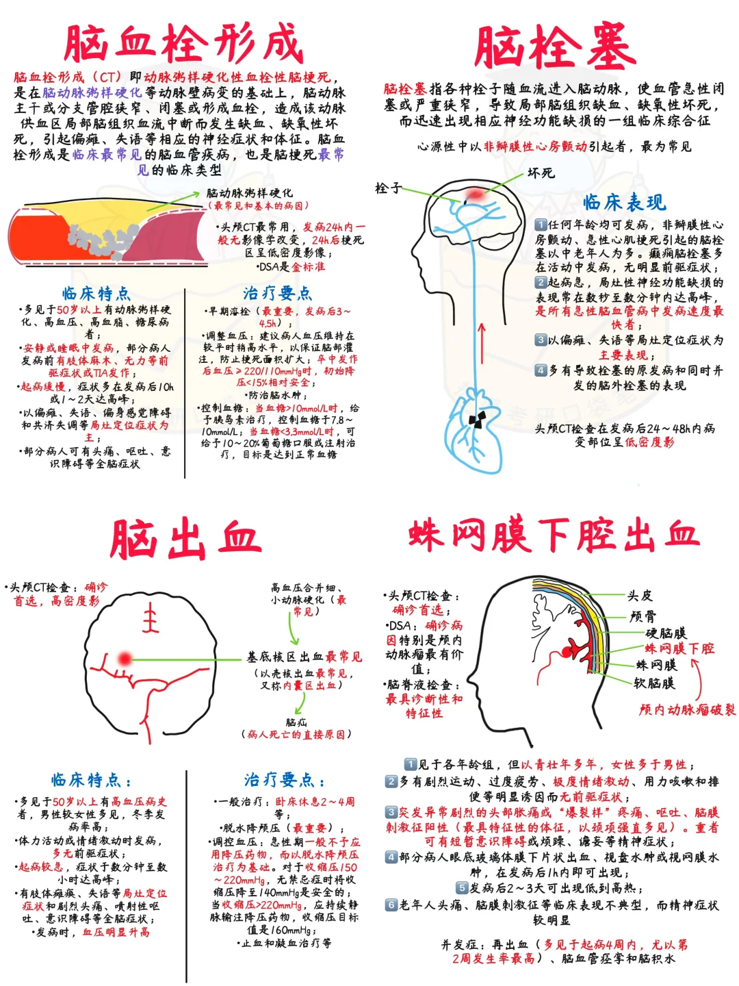 📒医学生笔记｜脑卒中合集✅干货收藏🔥