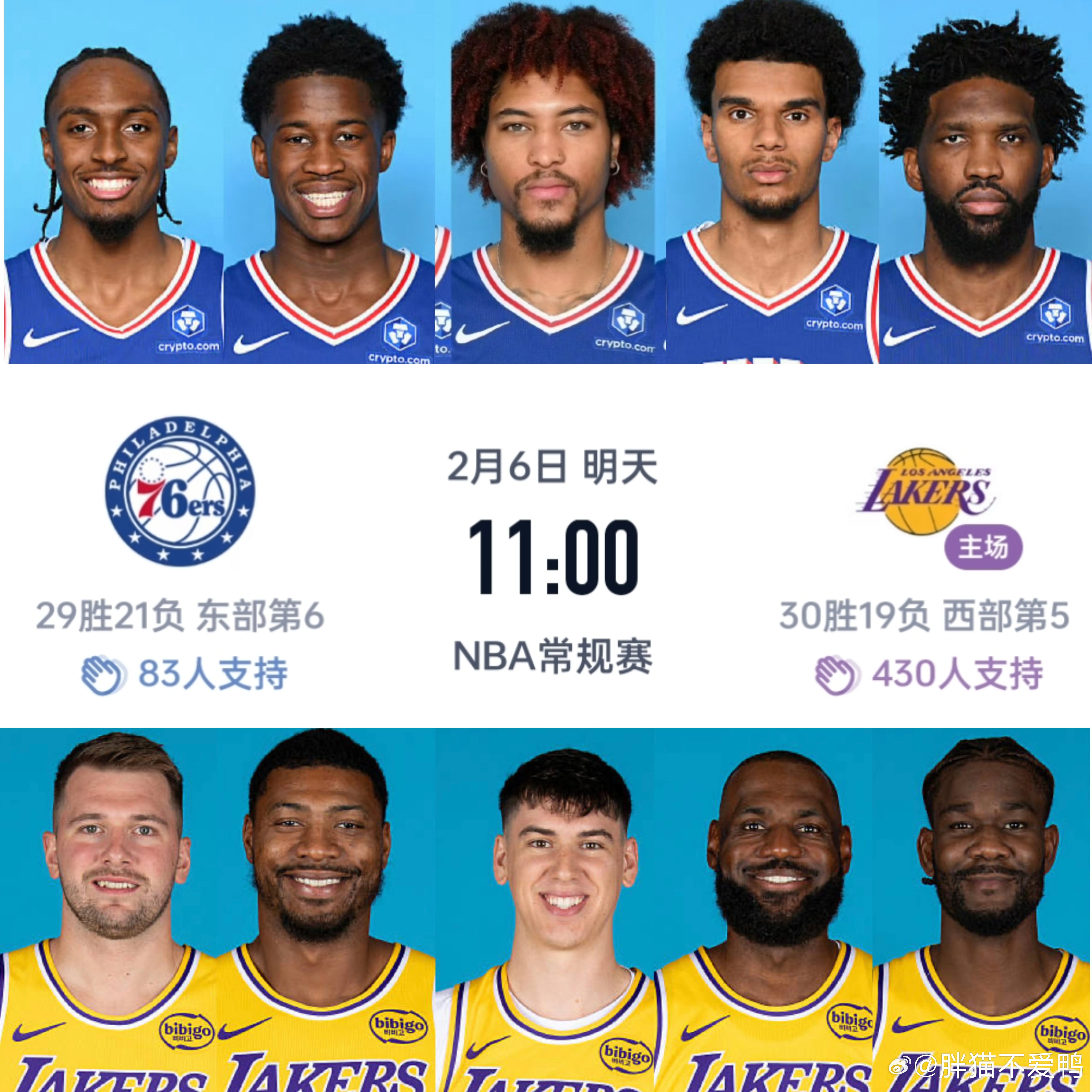 湖人76人明日比赛预告！湖人迎好消息！赛程+伤病均有利！费城5连胜恐终结！ESP