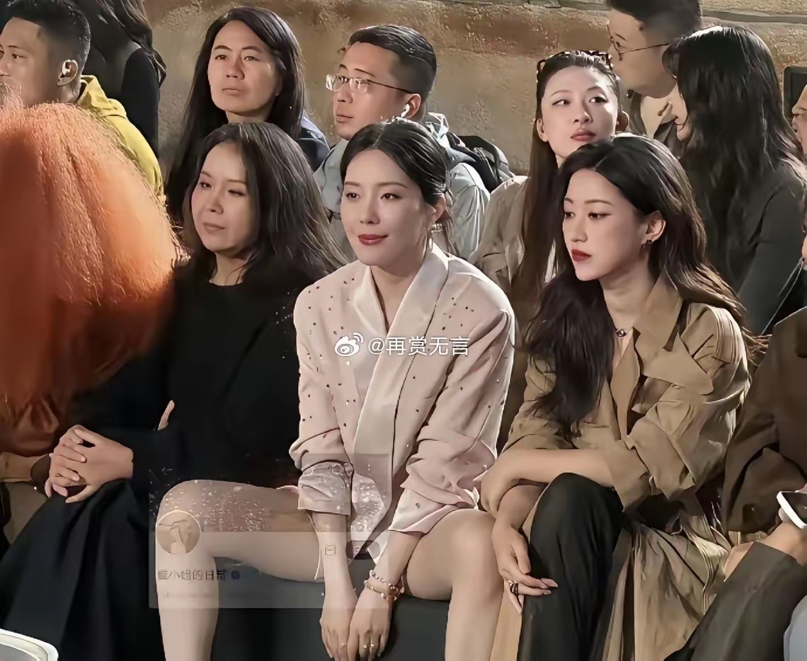 蔚来老板娘王屹芝，在合影中鹤立鸡群，格外抢眼。李斌的眼光果然独到。 