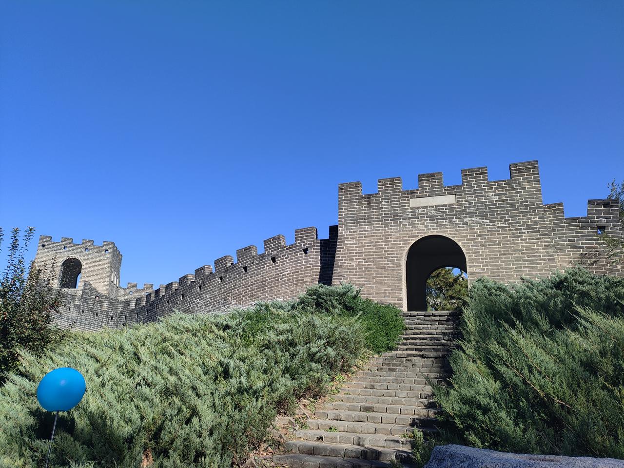 分享城市一角天空风景北京丰台世界公园的长城