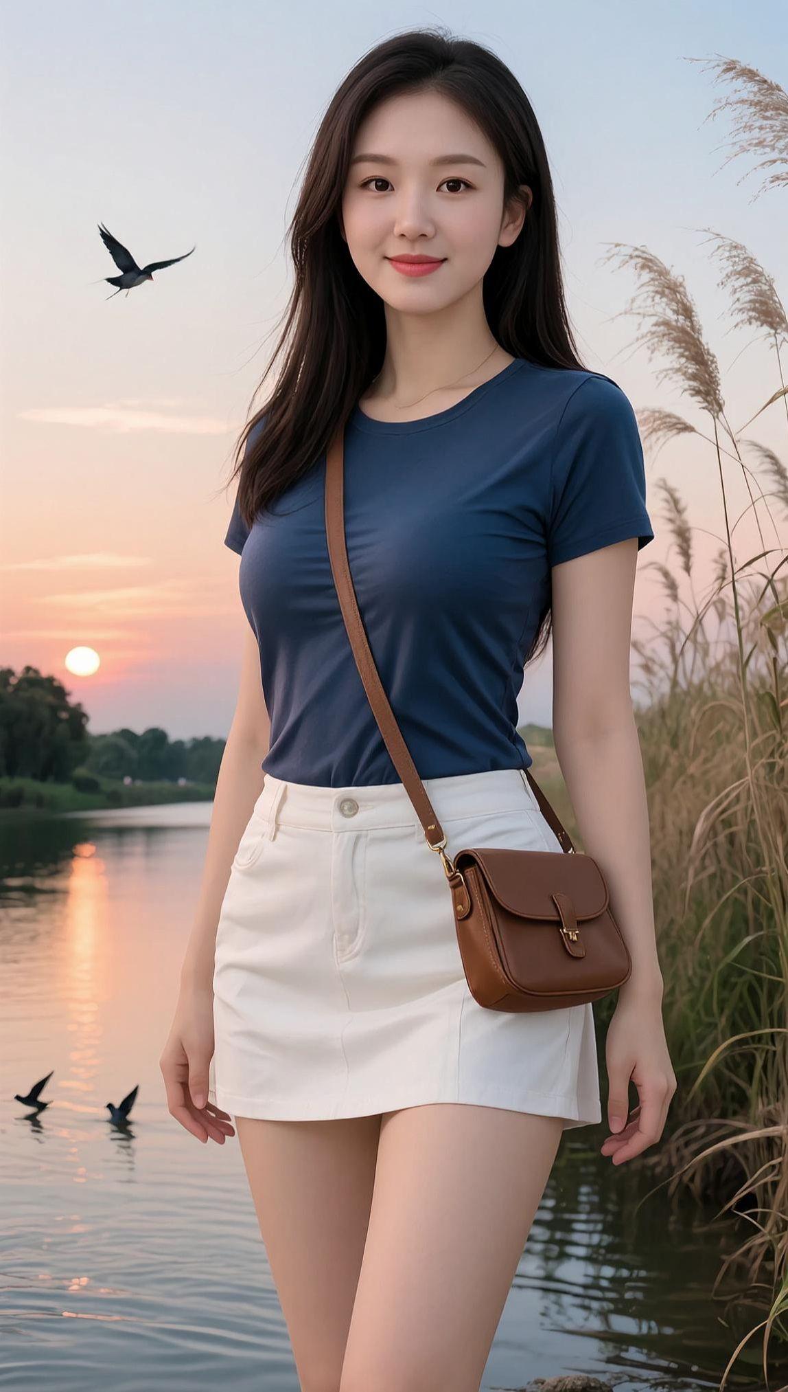 AI夕阳美人写真 抖音ai创作