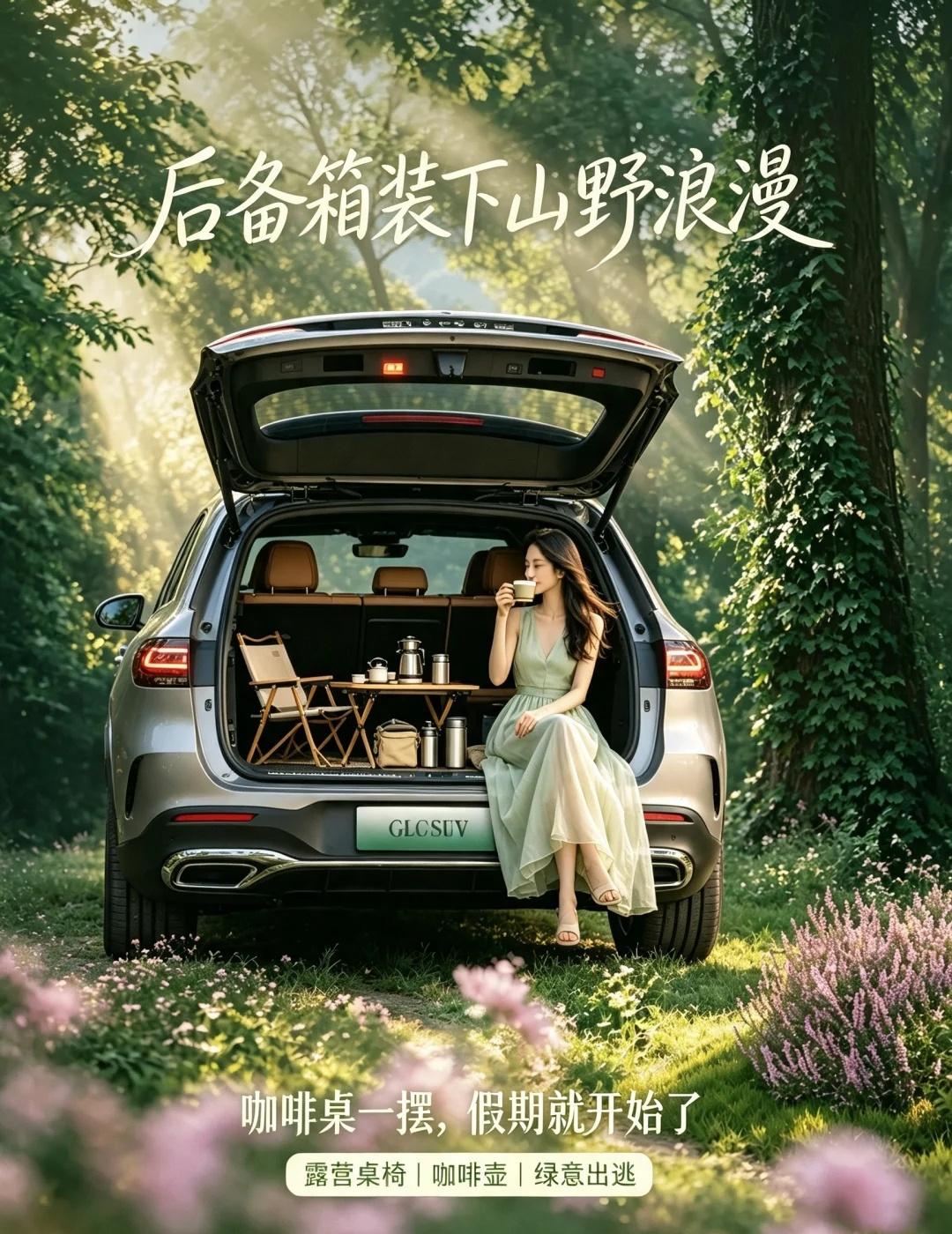进山喝咖啡，再也不用算电量☕
夏日钻进漫山绿意里
680km 续航自由奔赴山野