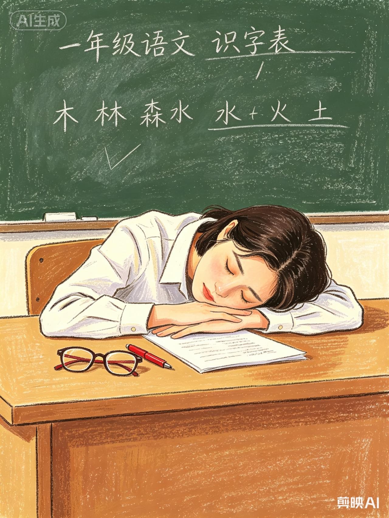 任何校长，看到这一幕，内心也会纠结。

经常巡视午休，看学生睡得是否安稳，同时看