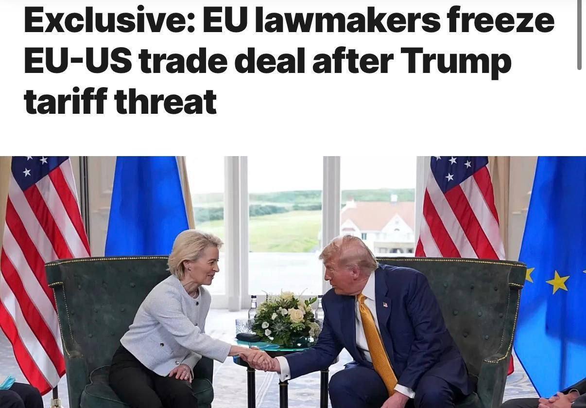 欧盟推迟对欧美贸易协议的批准投票

欧盟推迟了对欧盟与美国之间贸易协议的批准投票