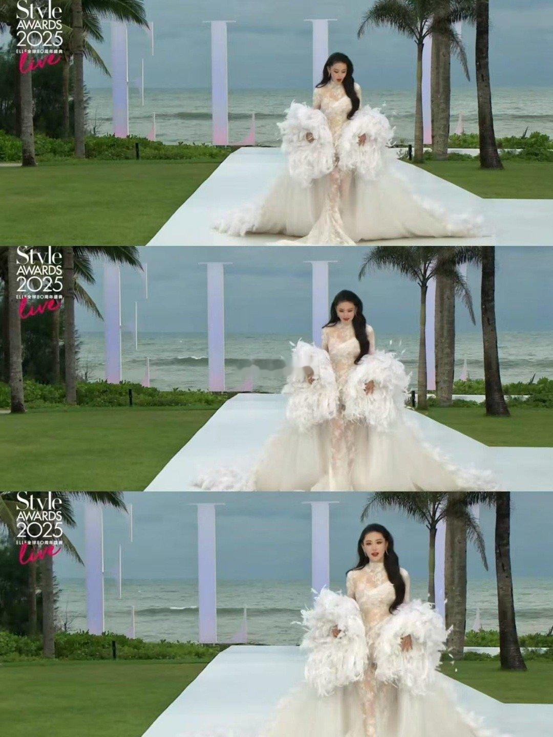 张馨予出场秒了 被张馨予的红毯造型美到失语！半透视蕾丝裙尽显女人味，25斤重的长