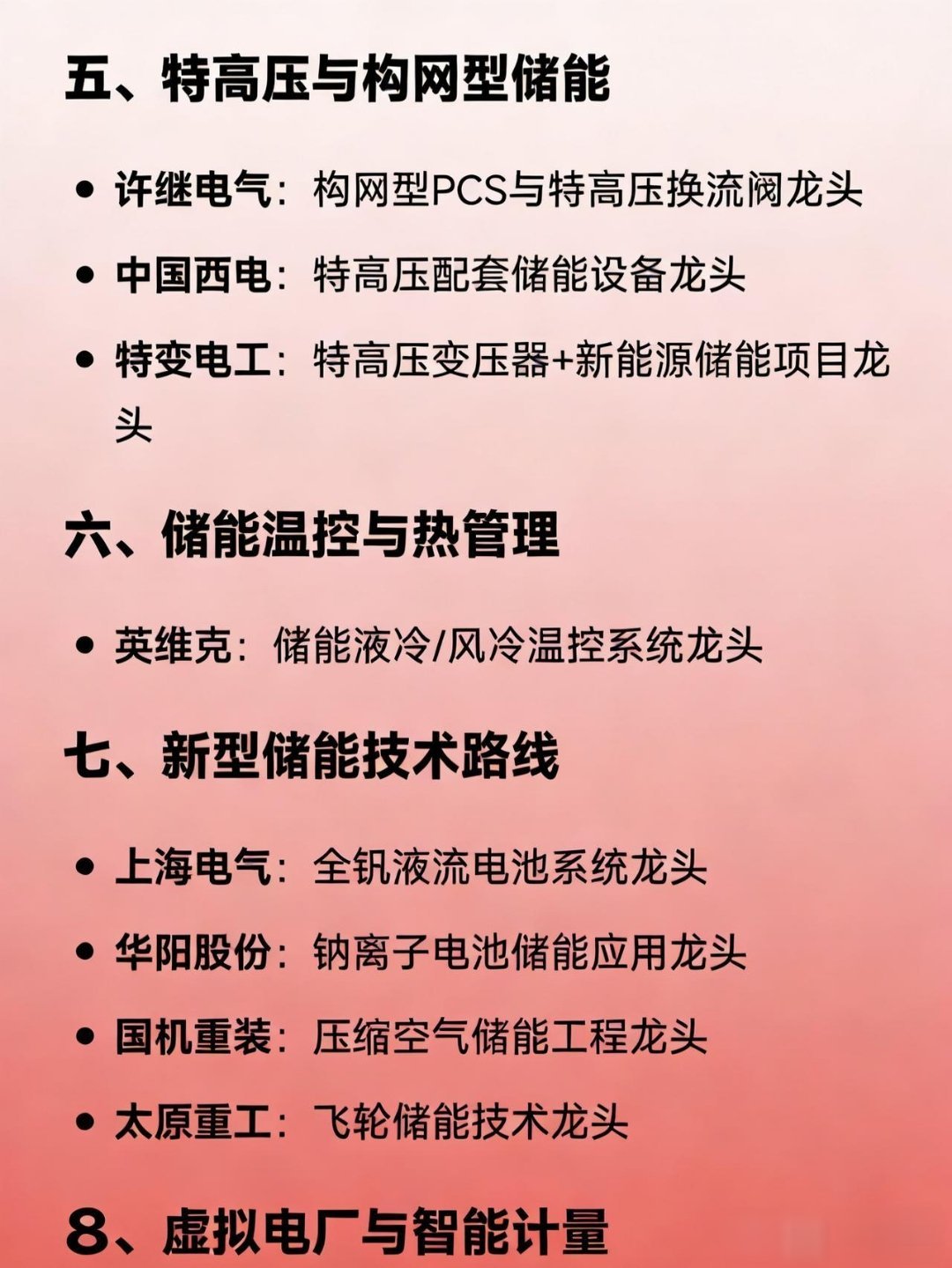 储能+智能电网概念细分龙头企业汇总一、储能系统集成阳光电源：全球储能系统集成龙头