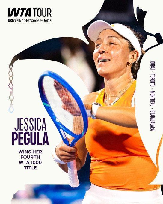WTA1000迪拜决赛
佩古拉6-2/6-4斯维托丽娜
拿下个人第4个WTA10