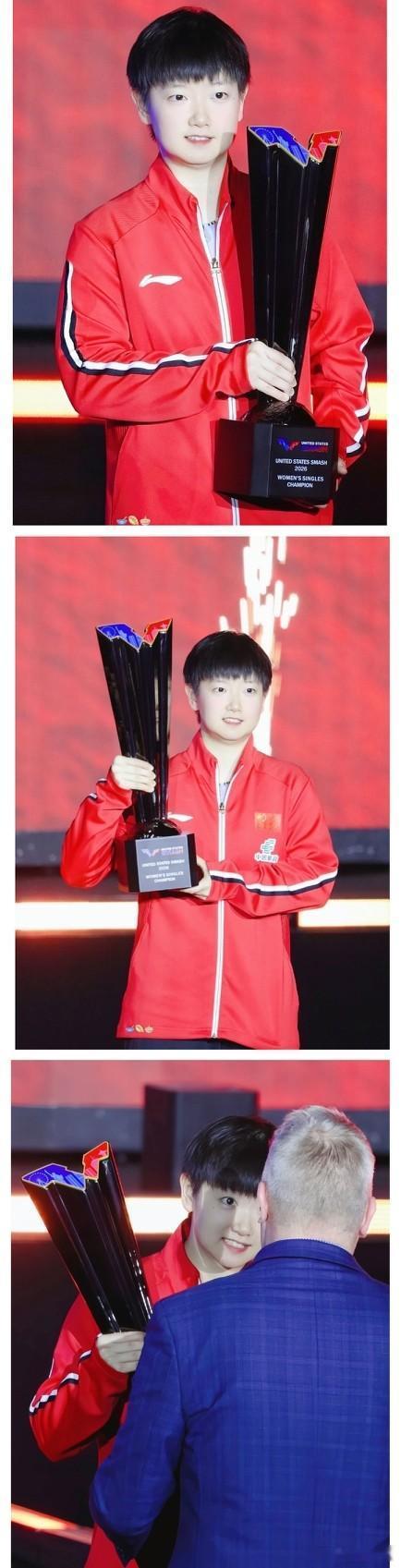 乒坛小魔王
孙颖莎4-3战胜蒯曼，夺得美国大满贯女单冠军，是莎莎大满贯赛事的第六