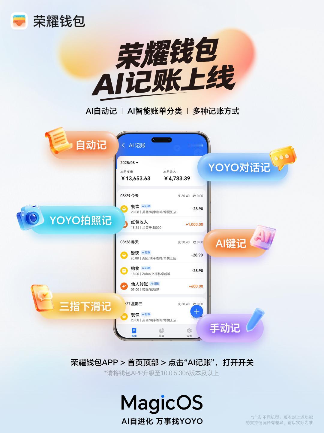 荣耀MagicOS 10带来了新功能，如果小伙伴们还在为花钱没概念、月底乱花钱、