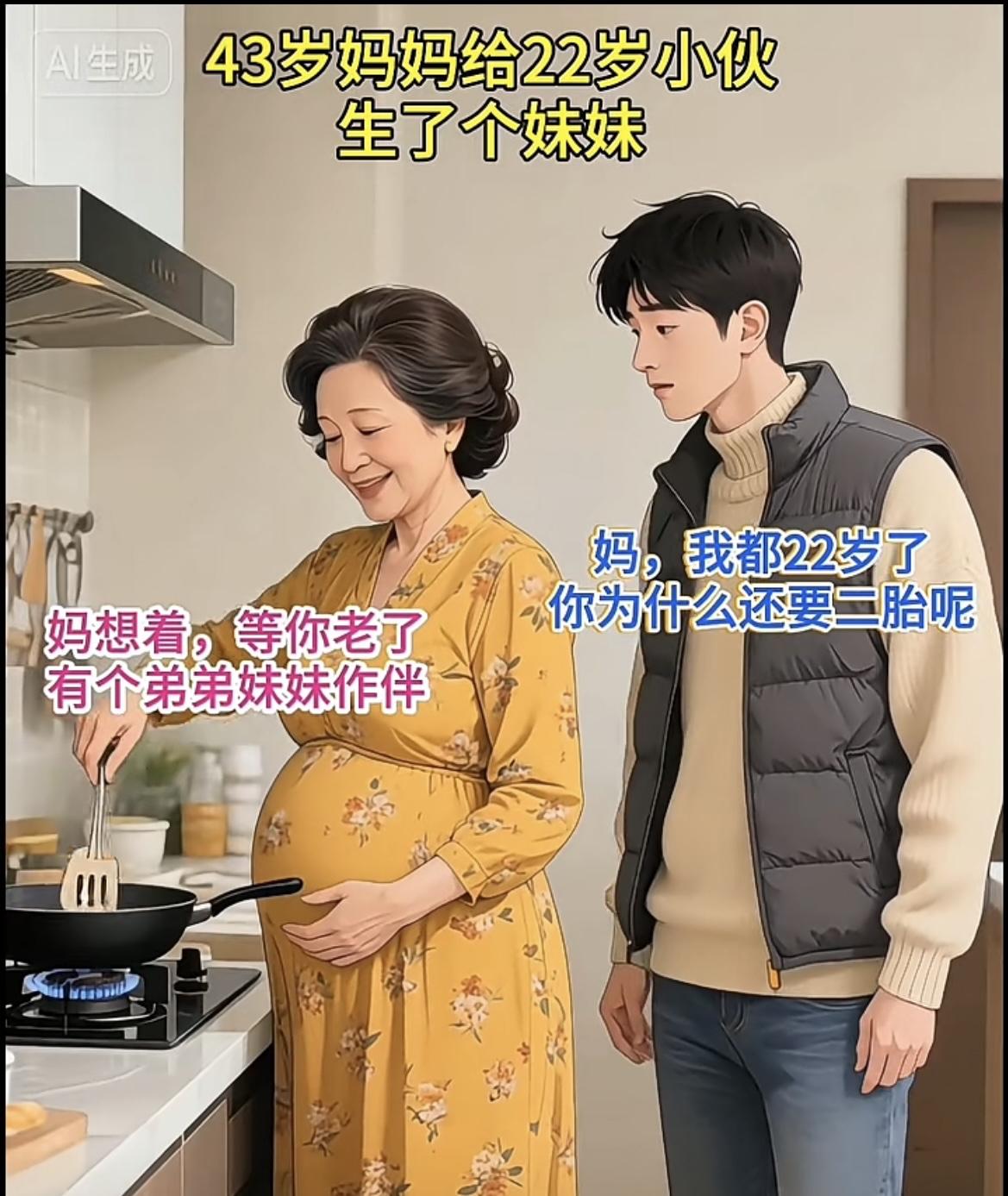 “ 妈，你这是要生二胎呢，生个妹妹吧 ”[吃瓜群众]