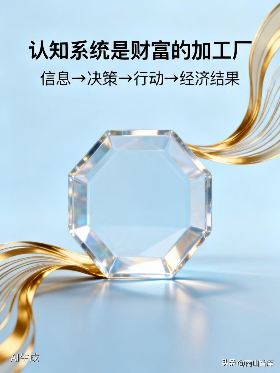 认知系统是财富的加工厂
——它负责将信息、时间、机会等原材料，加工成决策和行动，