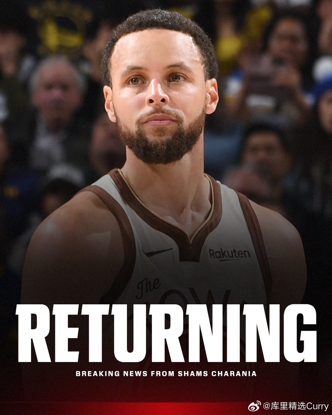 还有两天库里已获准周一对阵火箭复出！！！！此前，库里定下目标，若队内训练评估通过