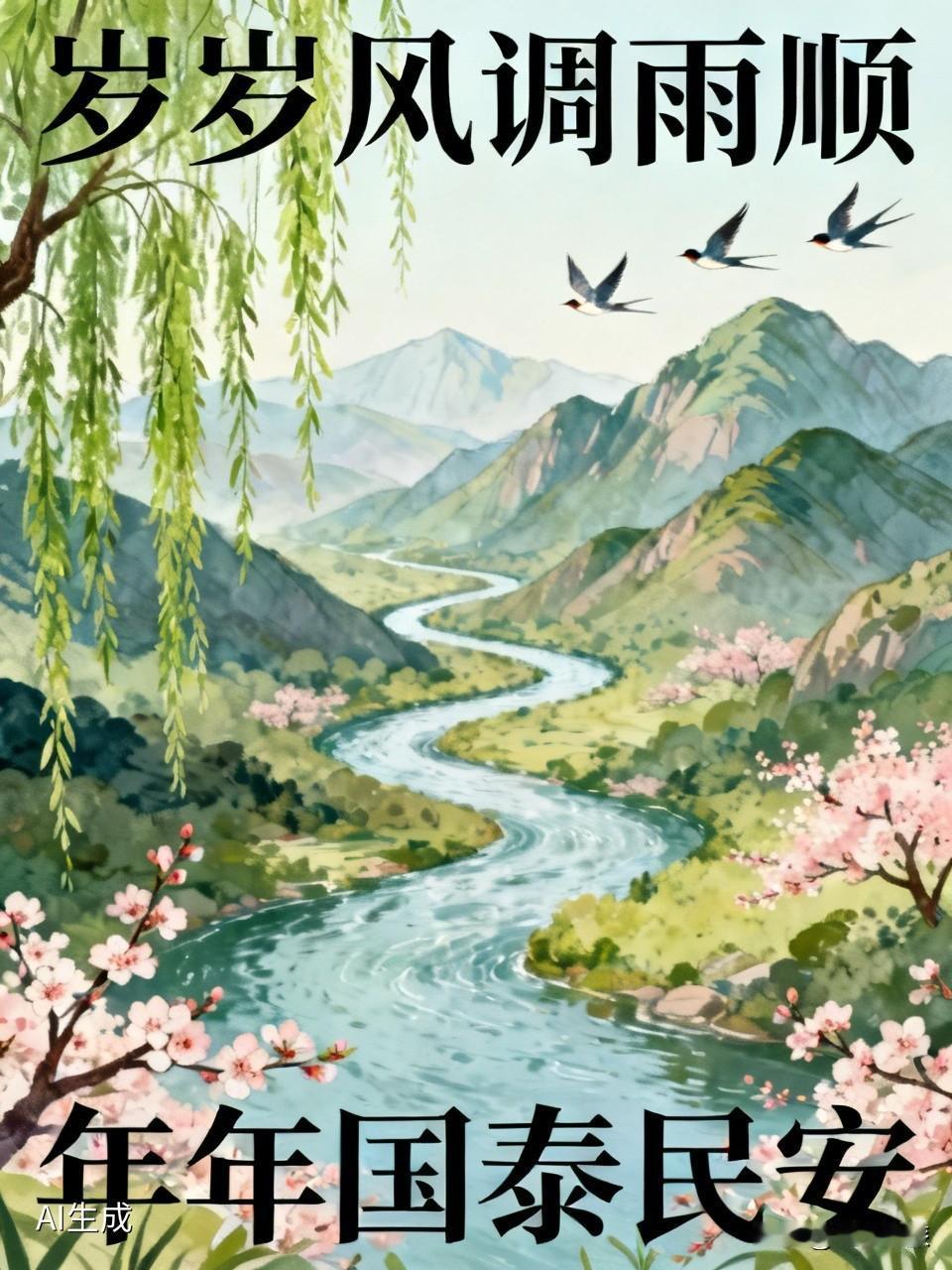 岁岁风调雨顺，请赐下联 看到“岁岁风调雨顺”这个上联，一下子就来了兴致。最经典的
