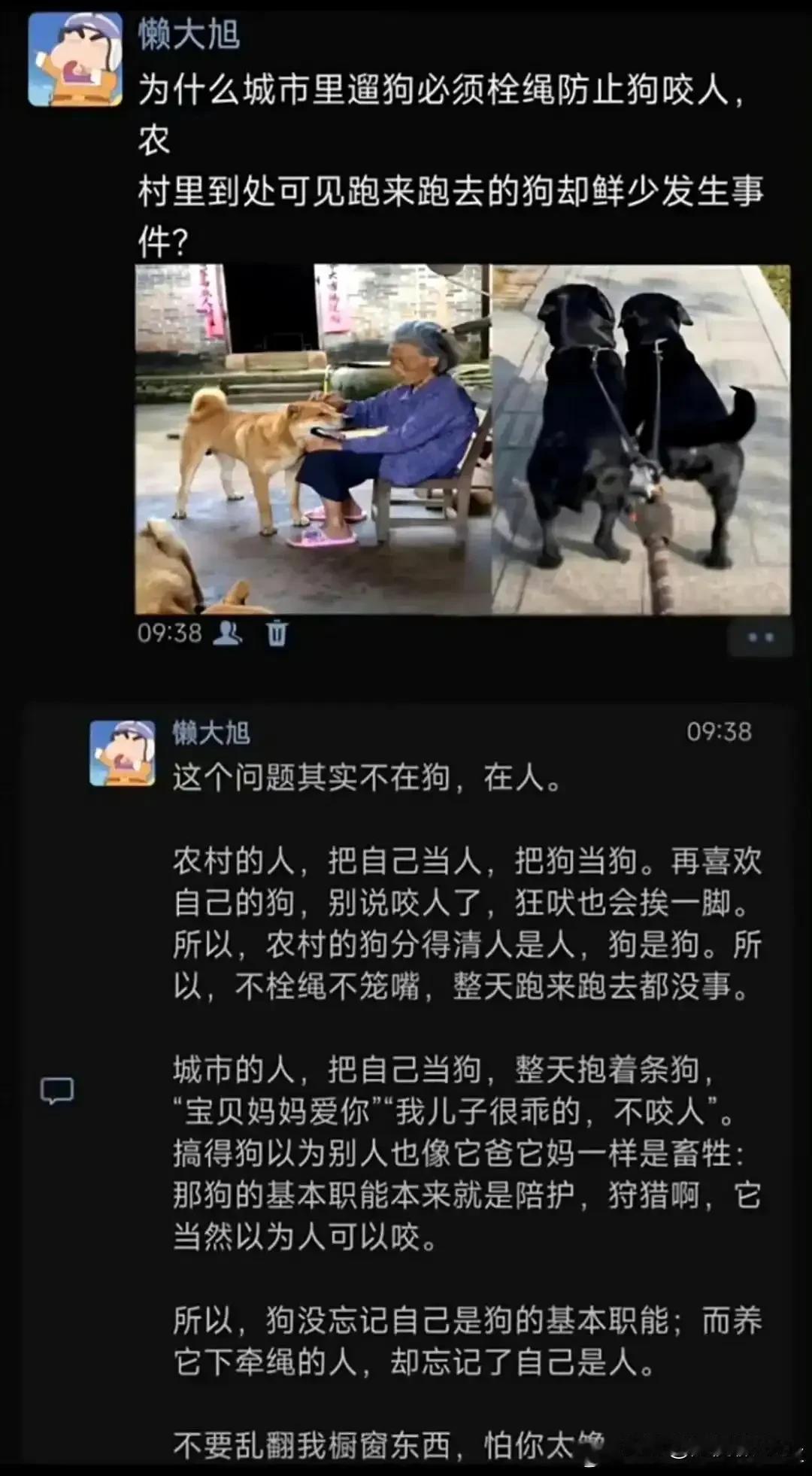 人的问题比狗大