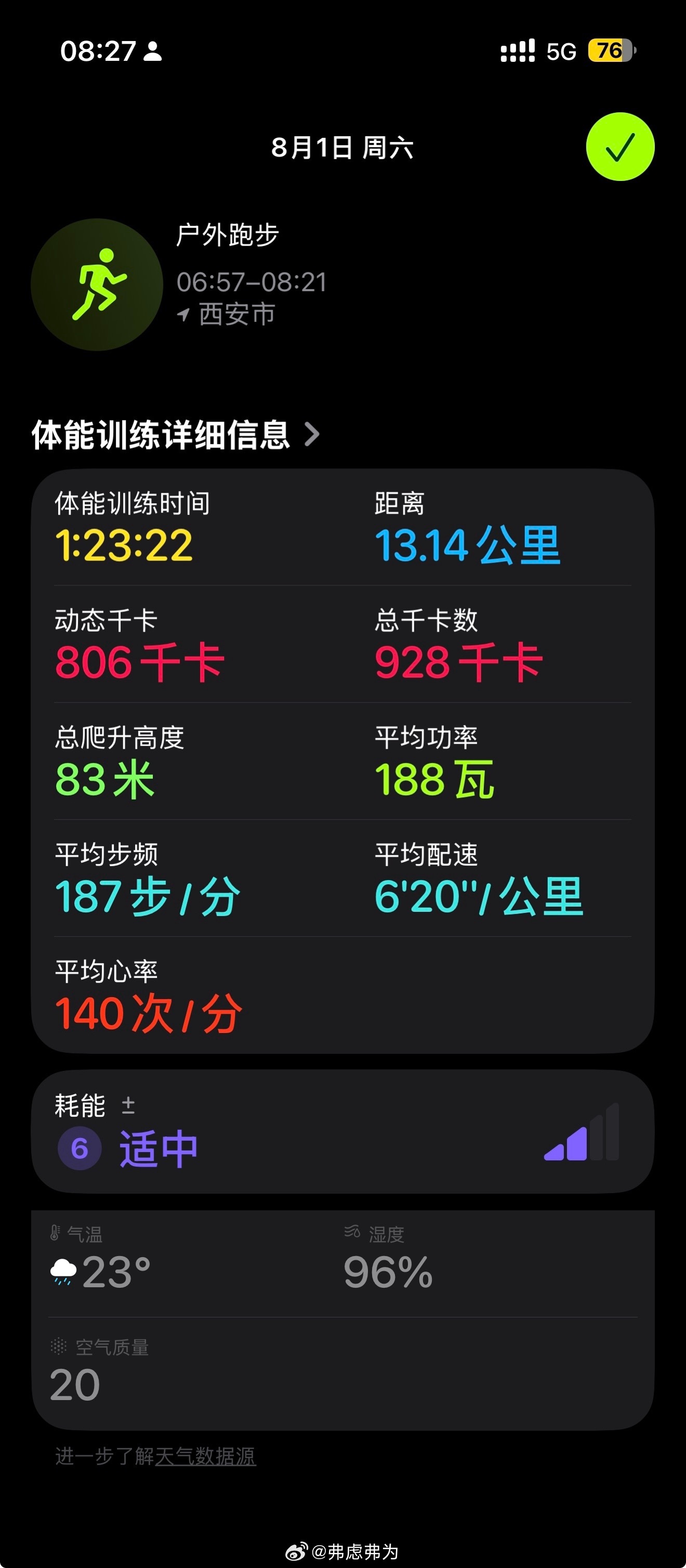 96%的湿度，跑不动，真是跑不动。刚上杜陵邑，前面两个且跑且走的胖子，其中一个严