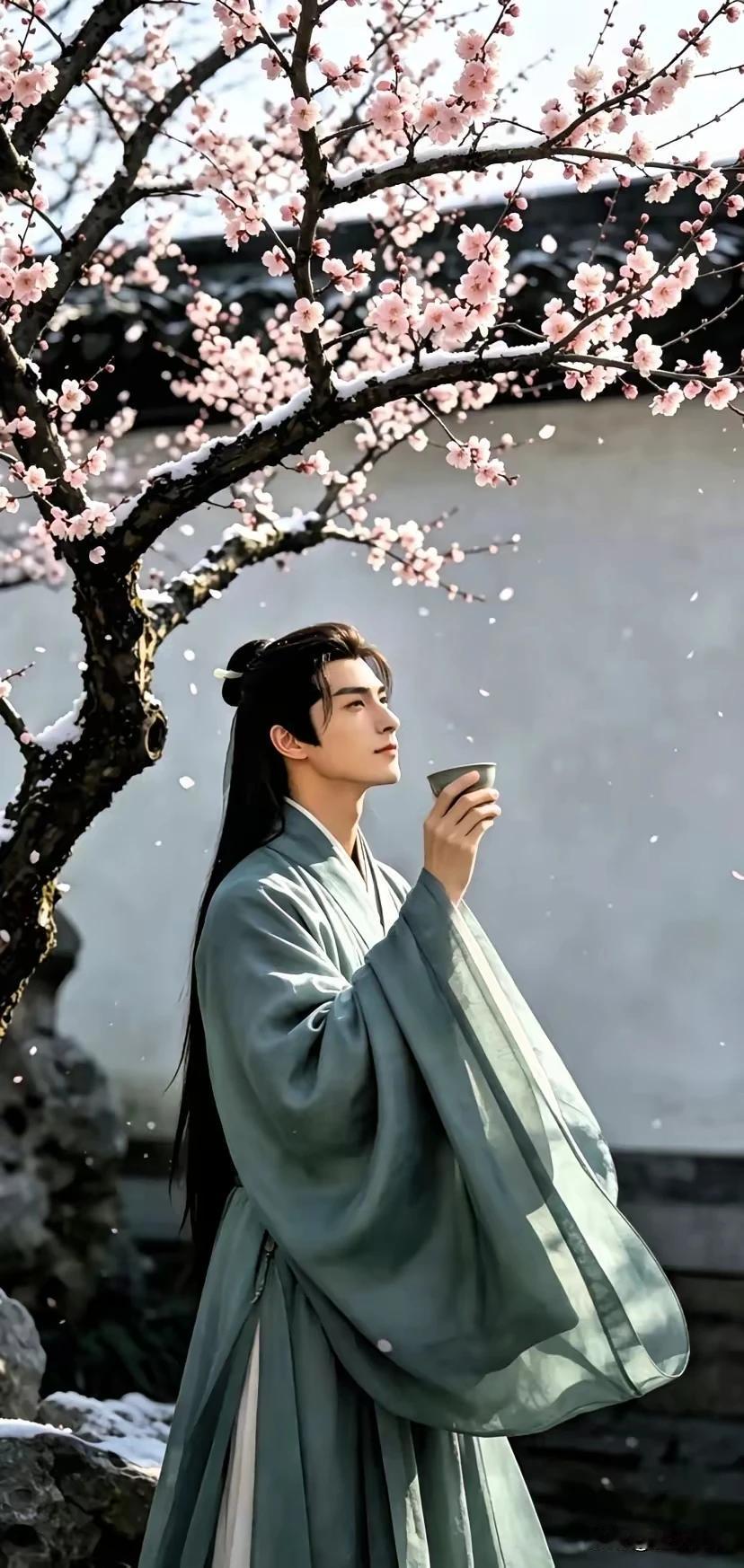 载酒寻花忆少年，
风光不似旧时鲜。
浮生多少追思事，
得失荣辱谈笑间。