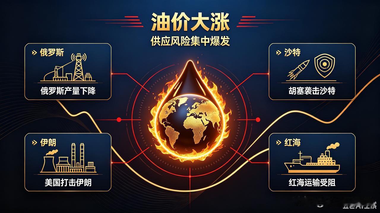 世界石油又要出现新的危机，俄罗斯被乌克兰打的，原油出产少了很多。

而中东也因为
