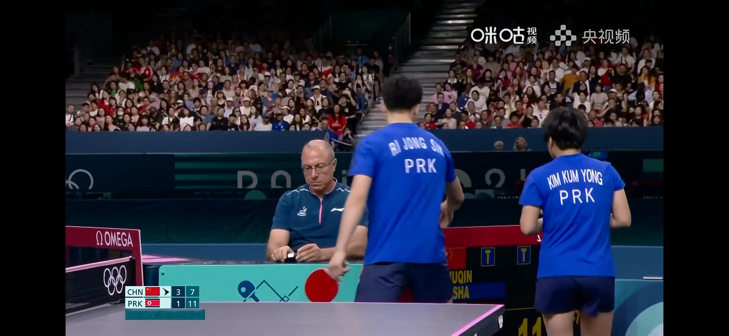 第五局失利 7:11 总比分3:2没关系稳住 第六局加油！！！#王楚钦孙颖莎vs