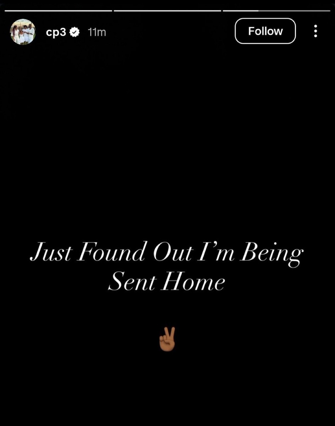 保罗更新社媒：“刚得知我要被送回家了” 